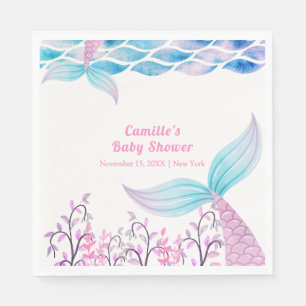 Rainbow Under Sea Mermaid Schwanz Babydusche Serviette
