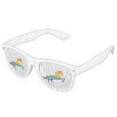 Rainbow Unicorbt Partybrille (Schrägansicht)
