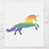 Rainbow Unicorbt Weinetikett (Einzelnes Label)