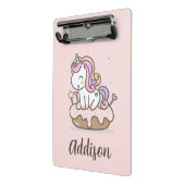Rainbow Unicorcake Personalisierte Zwischenablage Mini Klemmbrett (Gewinkelt2)