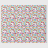 Rainbow Unicorcles Geschenkpapier (Flach)