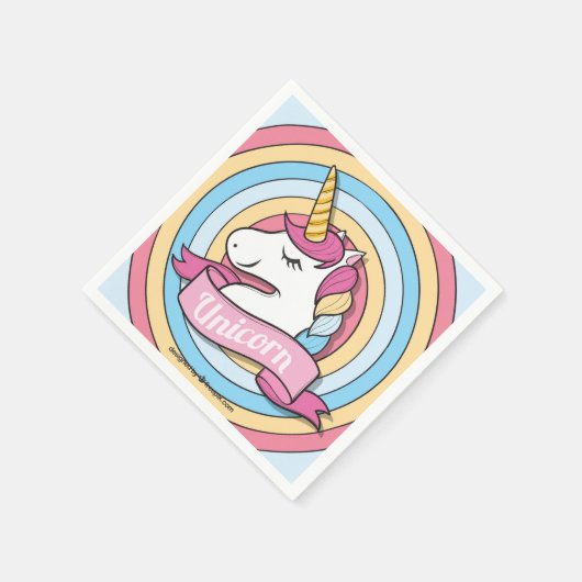 Rainbow Unicorcles Serviette (Ecke)