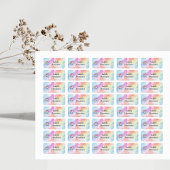 Rainbow Unicordesign mit Individuelle Name Etiketten