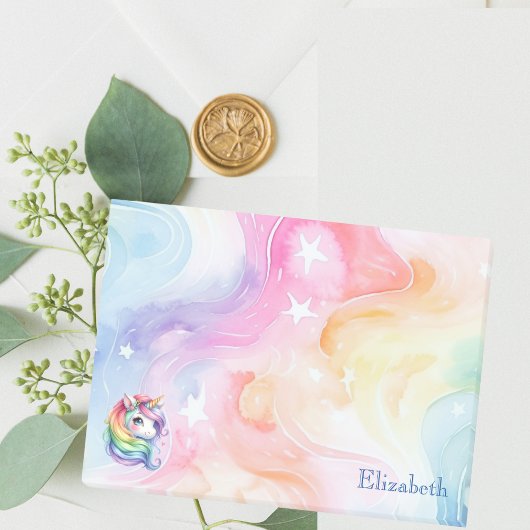 Rainbow Unicordesign mit Individuelle Name Post-it Klebezettel