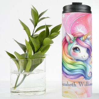 Rainbow Unicordesign mit Individuelle Name Thermosbecher