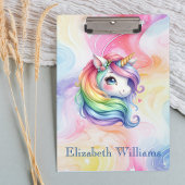 Rainbow Unicordesign mit Individuelle Name-Zwische Klemmbrett