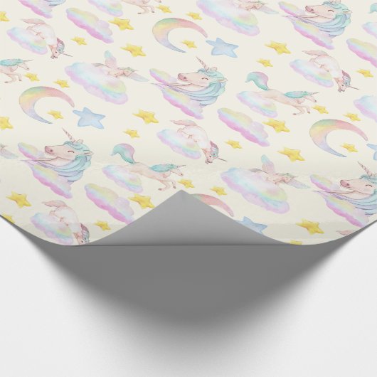 Rainbow Unicorful Wrapping Paper Geschenkpapier (Ecke)