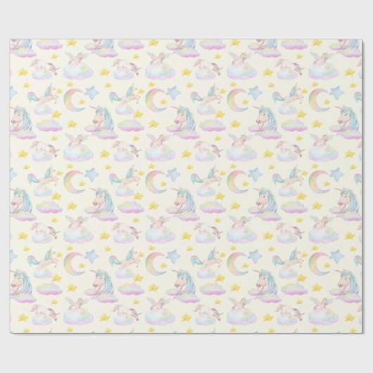 Rainbow Unicorful Wrapping Paper Geschenkpapier (Flach)
