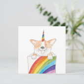 Rainbow Unicorgi Flachkarte Karte (Stehend Vorderseite)
