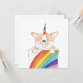 Rainbow Unicorgi Flachkarte Karte (Vorderseite/Rückseite Beispiel)