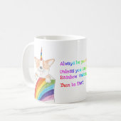 Rainbow unicorgi Tasse (Vorderseite Links)