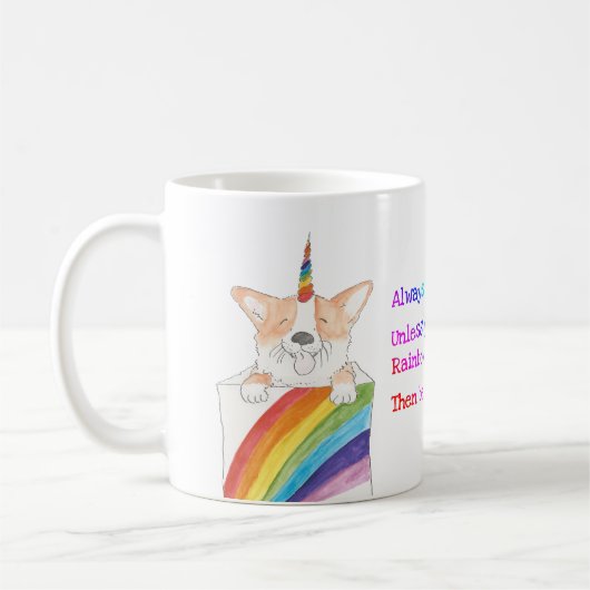 Rainbow unicorgi Tasse (Links)