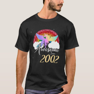 Rainbow Unicorn 20th Birthday T Unicorn 2002 Birth T-Shirt