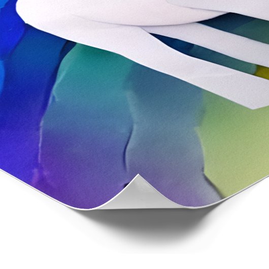 Rainbow Unicorn Art Poster (Ecke)