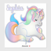 Rainbow Unicorn Aufkleber (Blatt)