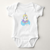 Rainbow Unicorn Baby Strampler (Vorderseite)
