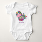 Rainbow Unicorn Baby Strampler (Vorderseite)