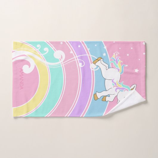 Rainbow Unicorn Badetuch Set (Handtuch)