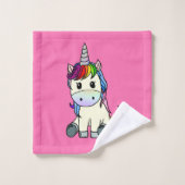 Rainbow Unicorn Badezimmer Handtuchhandtuch Set (Waschlappen)