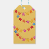 Rainbow Unicorn, Balloons & Banner Birthday Party Geschenkanhänger (Rückseite)