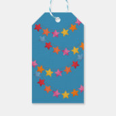 Rainbow Unicorn, Balloons & Banner Birthday Party Geschenkanhänger (Rückseite)