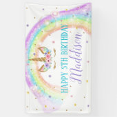 Rainbow Unicorn Birthday Banner (Vertikal)