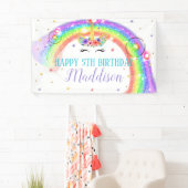 Rainbow Unicorn Birthday Banner Unicorn Gesicht (Insitu)