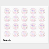 Rainbow Unicorn Birthday Classic Round Sticker (Blatt)