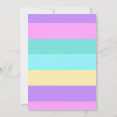 Rainbow Unicorn Birthday Einladung (Rückseite)