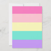 Rainbow Unicorn Birthday Einladung (Rückseite)