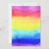 Rainbow Unicorn Birthday Einladung Black Lashes (Rückseite)