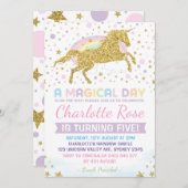 Rainbow Unicorn Birthday Einladung Party Einladung (Vorne/Hinten)