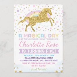 Rainbow Unicorn Birthday Einladung Party Einladung