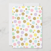 Rainbow Unicorn Birthday Einladung Pink Gold (Rückseite)