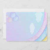 Rainbow Unicorn Birthday Foto Einladung (Rückseite)