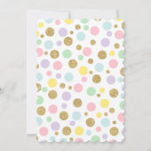 Rainbow Unicorn Birthday Invitation Pink Gold Einladung (Rückseite)