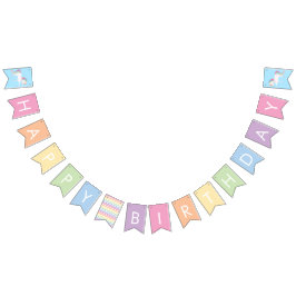 Rainbow Unicorn Birthday Wimpelkette