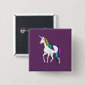 RAINBOW UNICORN BUTTON (Vorne & Hinten)