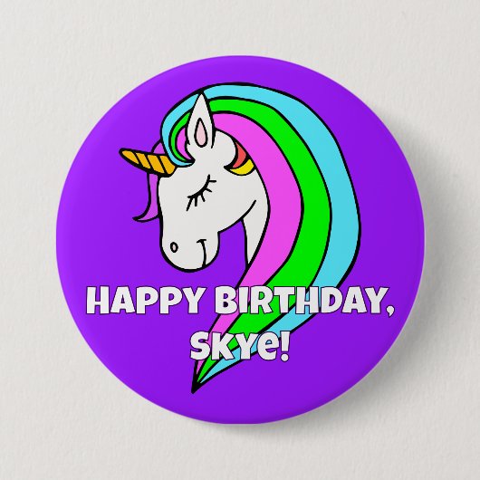 Rainbow Unicorn Button (Vorderseite)