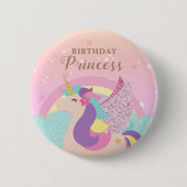 Rainbow Unicorn Button (Vorderseite)