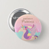 Rainbow Unicorn Button (Vorne & Hinten)