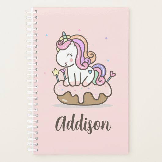Rainbow Unicorn Cake Personalisiert Planner Notebo Planer (Vorderseite)