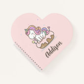 Rainbow Unicorn Cake Personalisiertes Notebook Notizblock (Vorderseite)