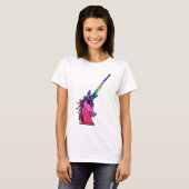 Rainbow Unicorn Cameo Emblem Long Sleeve T-Shirt (Vorne ganz)