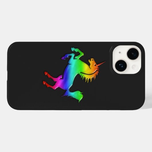 Rainbow Unicorn Case-Mate iPhone Hülle (Rückseite (Horizontal))