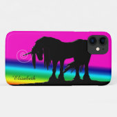 Rainbow Unicorn Case-Mate iPhone Hülle (Rückseite (Horizontal))