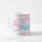 Rainbow Unicorn Cloud-Tasse Kaffeetasse (Vorderseite Links)