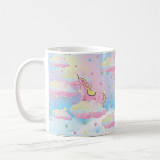 Rainbow Unicorn Cloud-Tasse Kaffeetasse (Links)