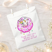 Rainbow Unicorn Dab Dance fun Pink Iced Donut Geschenktütchen (Ausgeschnitten)
