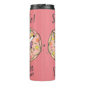 Rainbow Unicorn Dab Dance Pose Peach Pink Donut Thermosbecher (Rückseite)